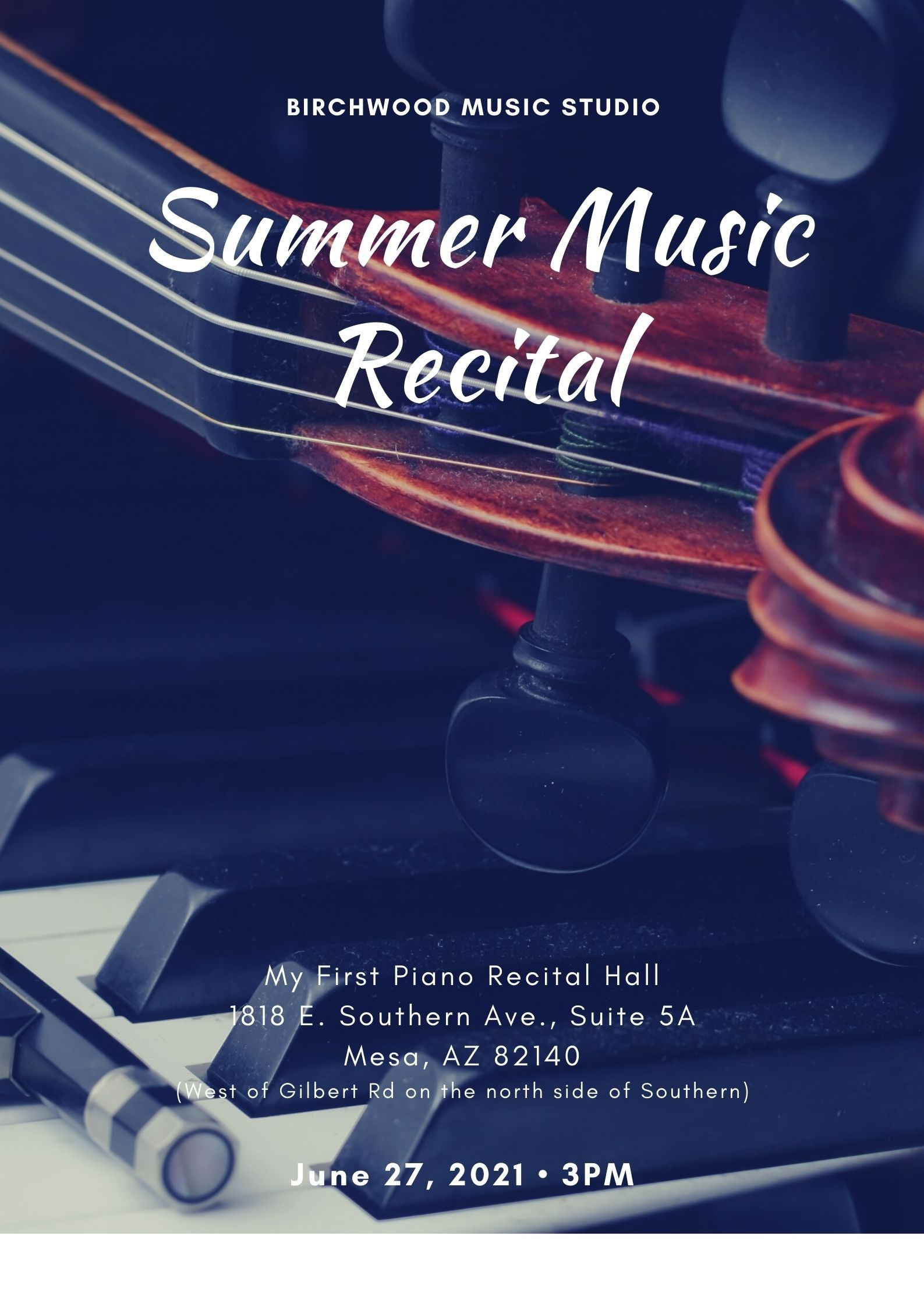 Summer Music Recital Announcement